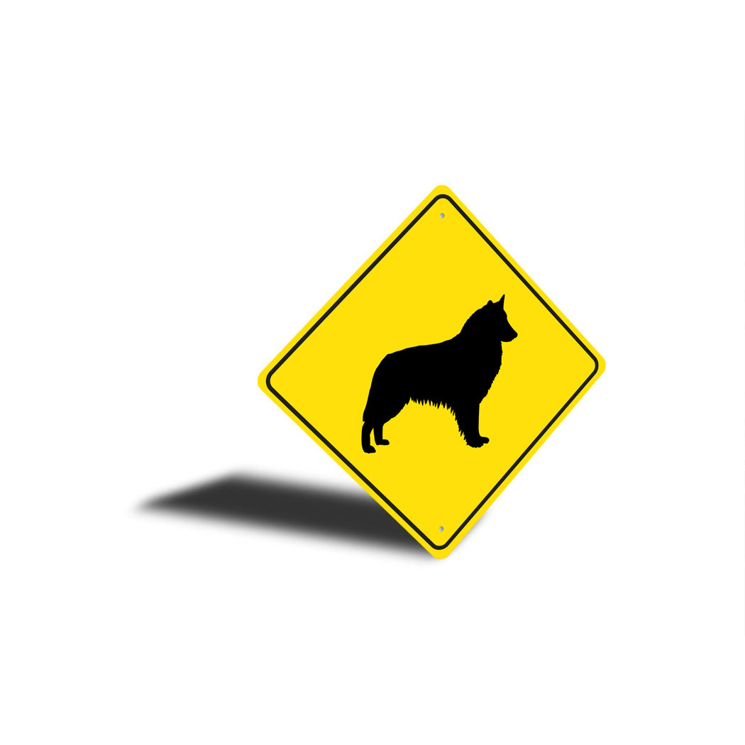 Belgian Sheepdog Dog Diamond Sign