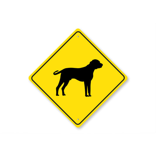 Black Mouth Cur Dog Diamond Sign