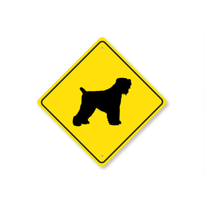 Black Russian Terrier Dog Diamond Sign