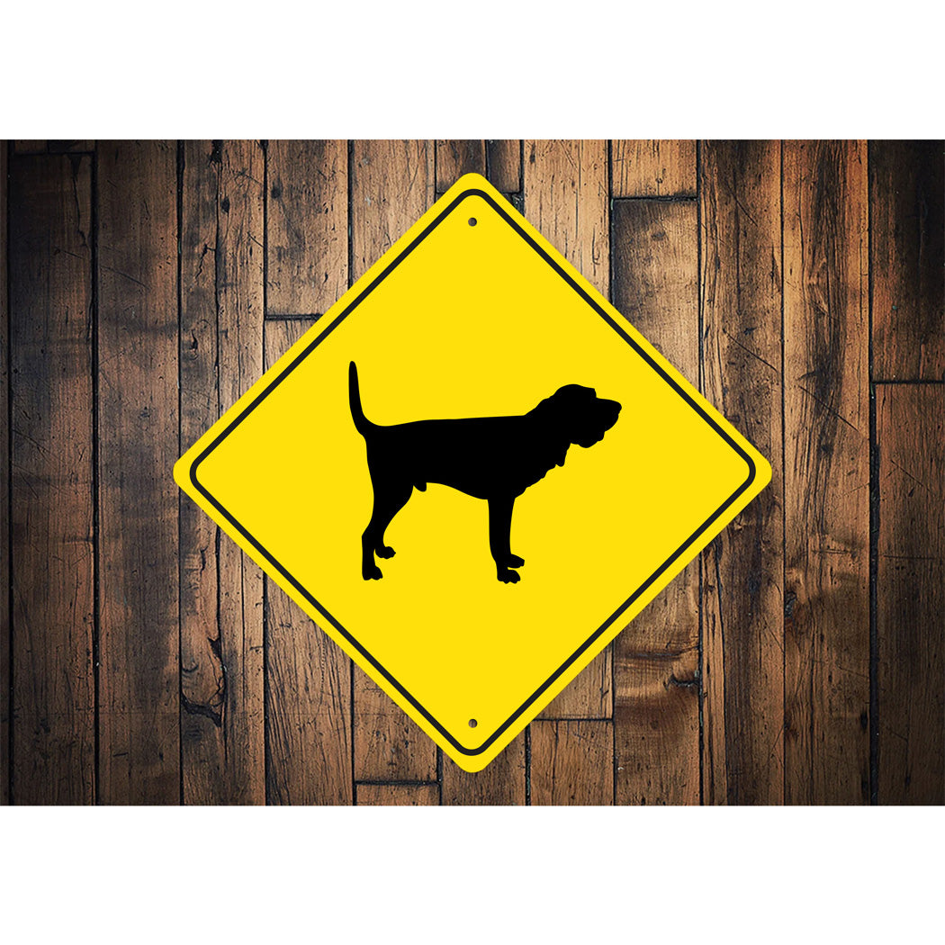 Bloodhound Dog Diamond Sign