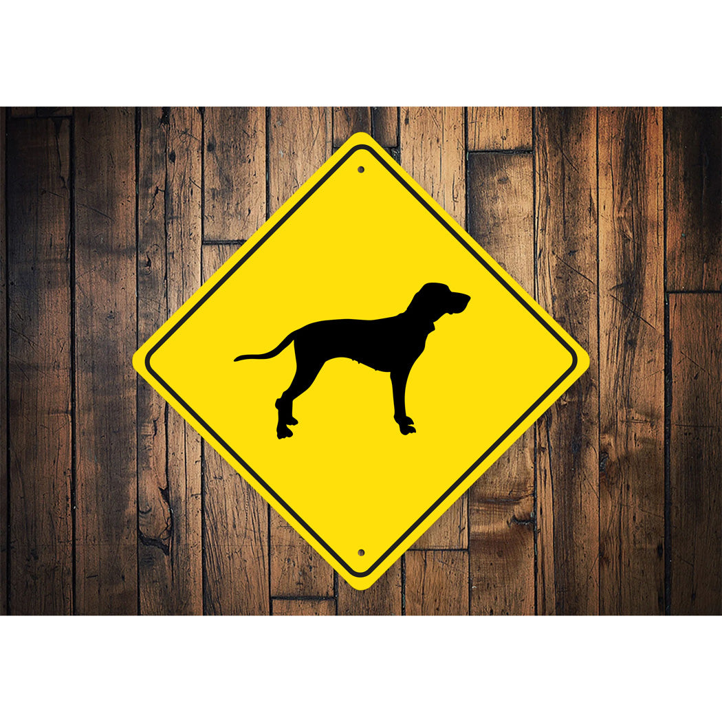 Bluetick Coonhound Dog Diamond Sign