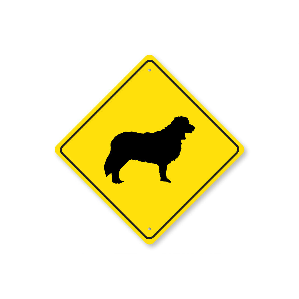 Border Collie Dog Diamond Sign