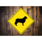 Border Collie Dog Diamond Sign