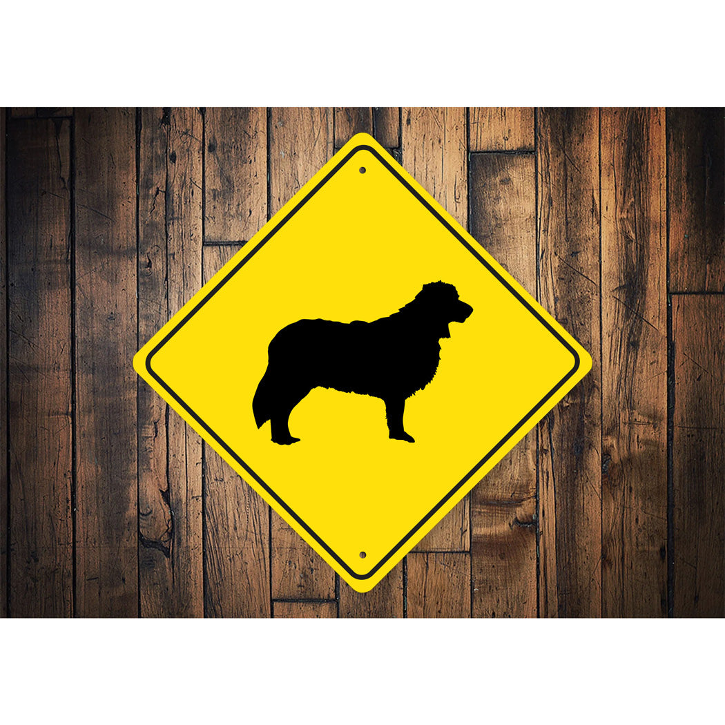 Border Collie Dog Diamond Sign