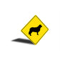 Border Collie Dog Diamond Sign