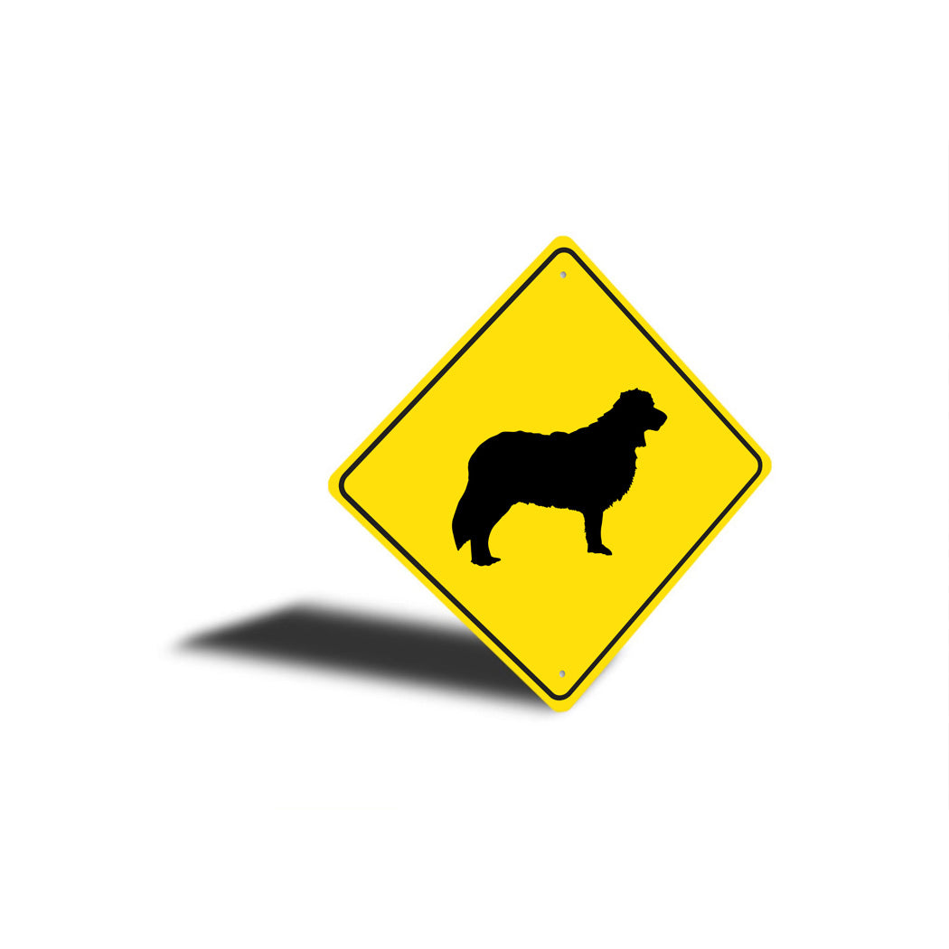 Border Collie Dog Diamond Sign