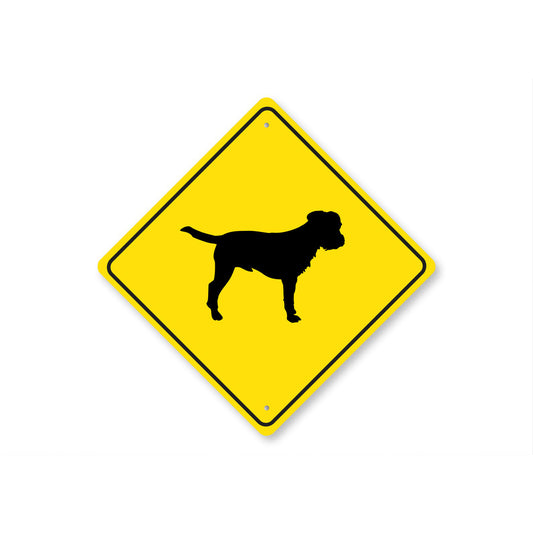 Border Terrier Dog Diamond Sign