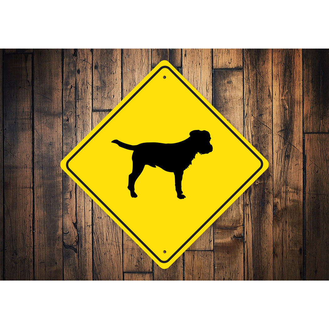 Border Terrier Dog Diamond Sign