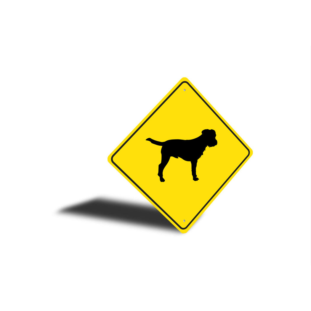 Border Terrier Dog Diamond Sign