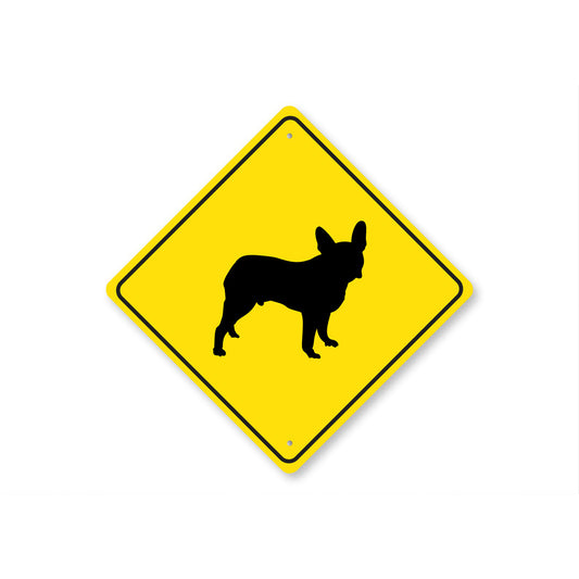 Boston Terrier Dog Diamond Sign