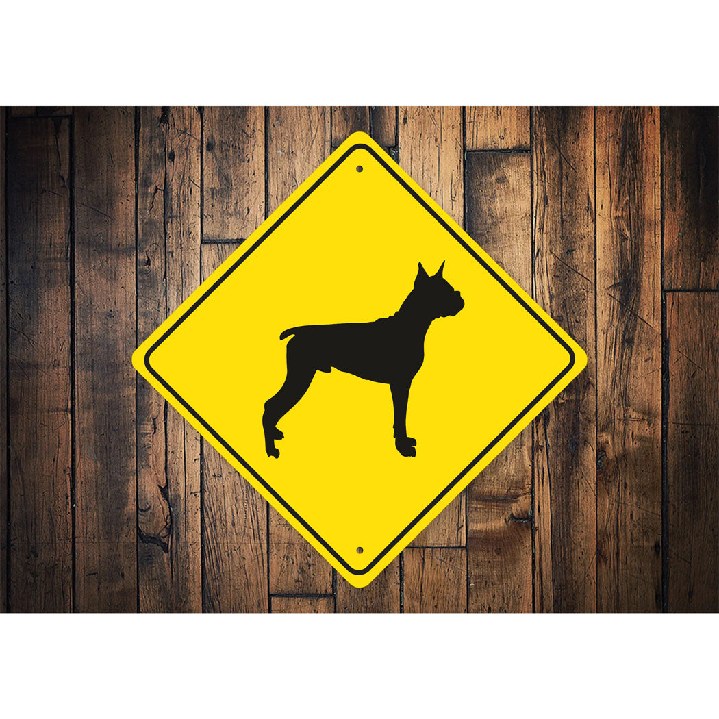 Boxer Dog Diamond Sign