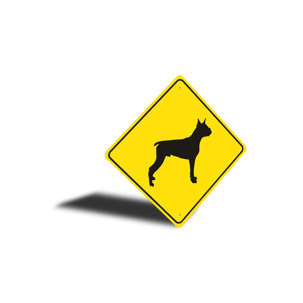 Boxer Dog Diamond Sign