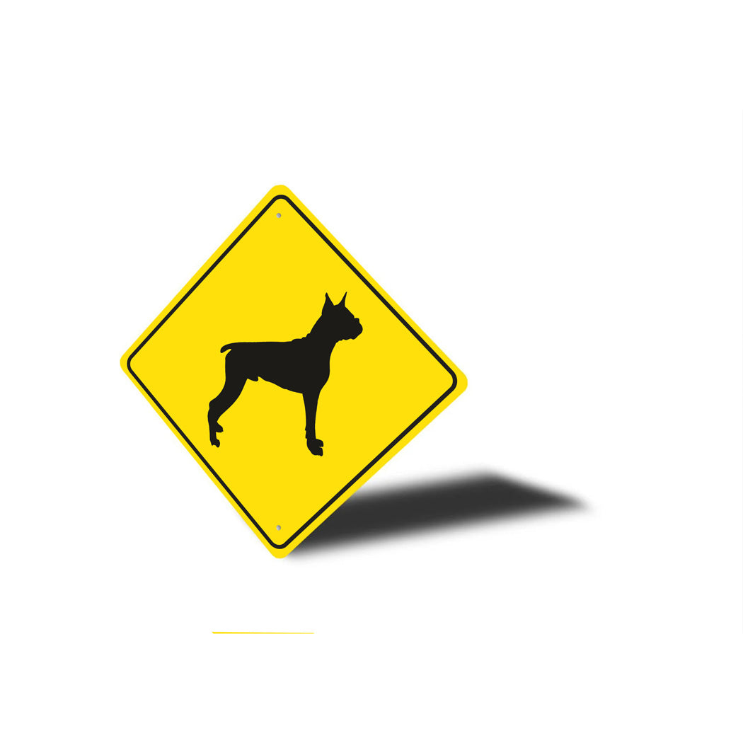 Boxer Dog Diamond Sign