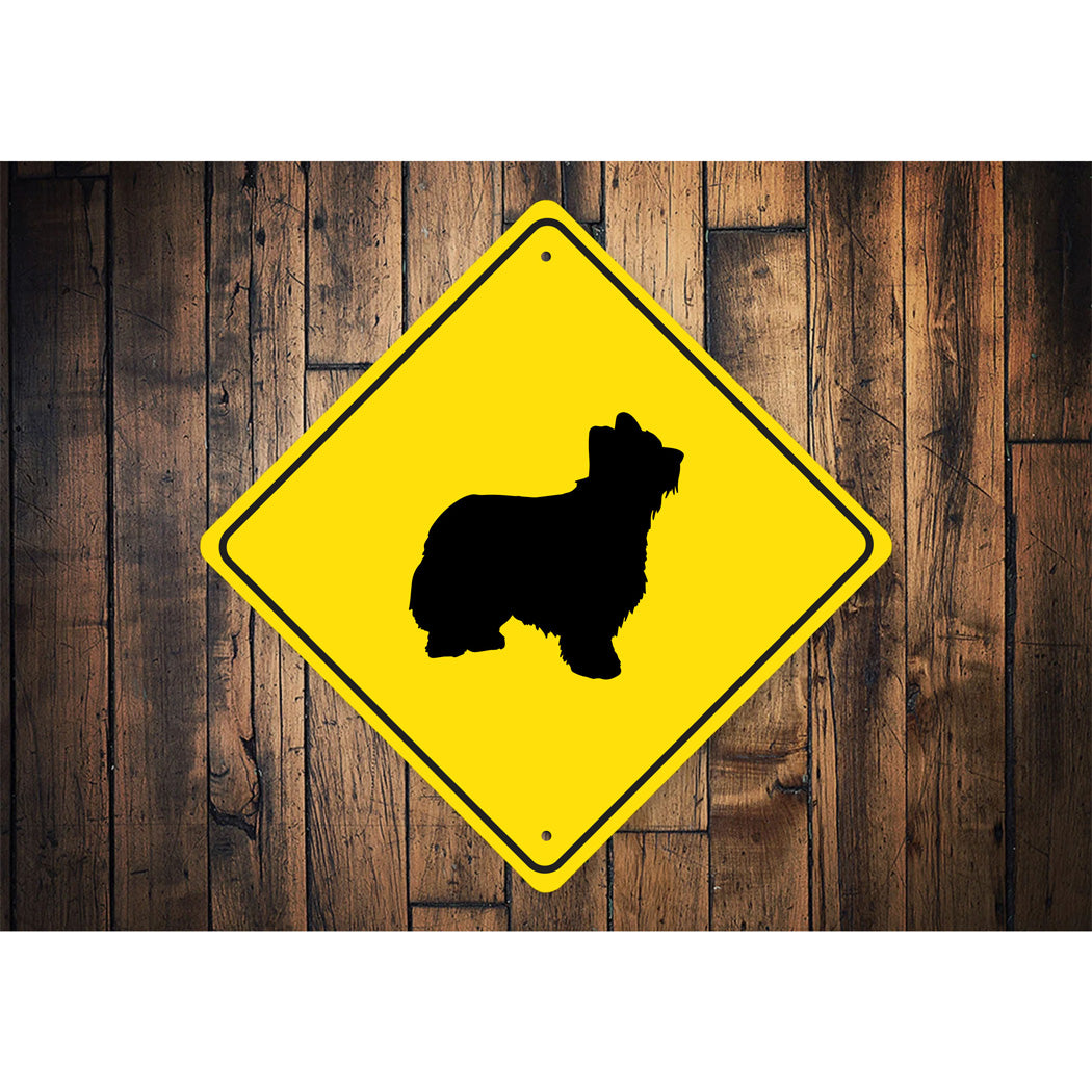 Briard Dog Diamond Sign