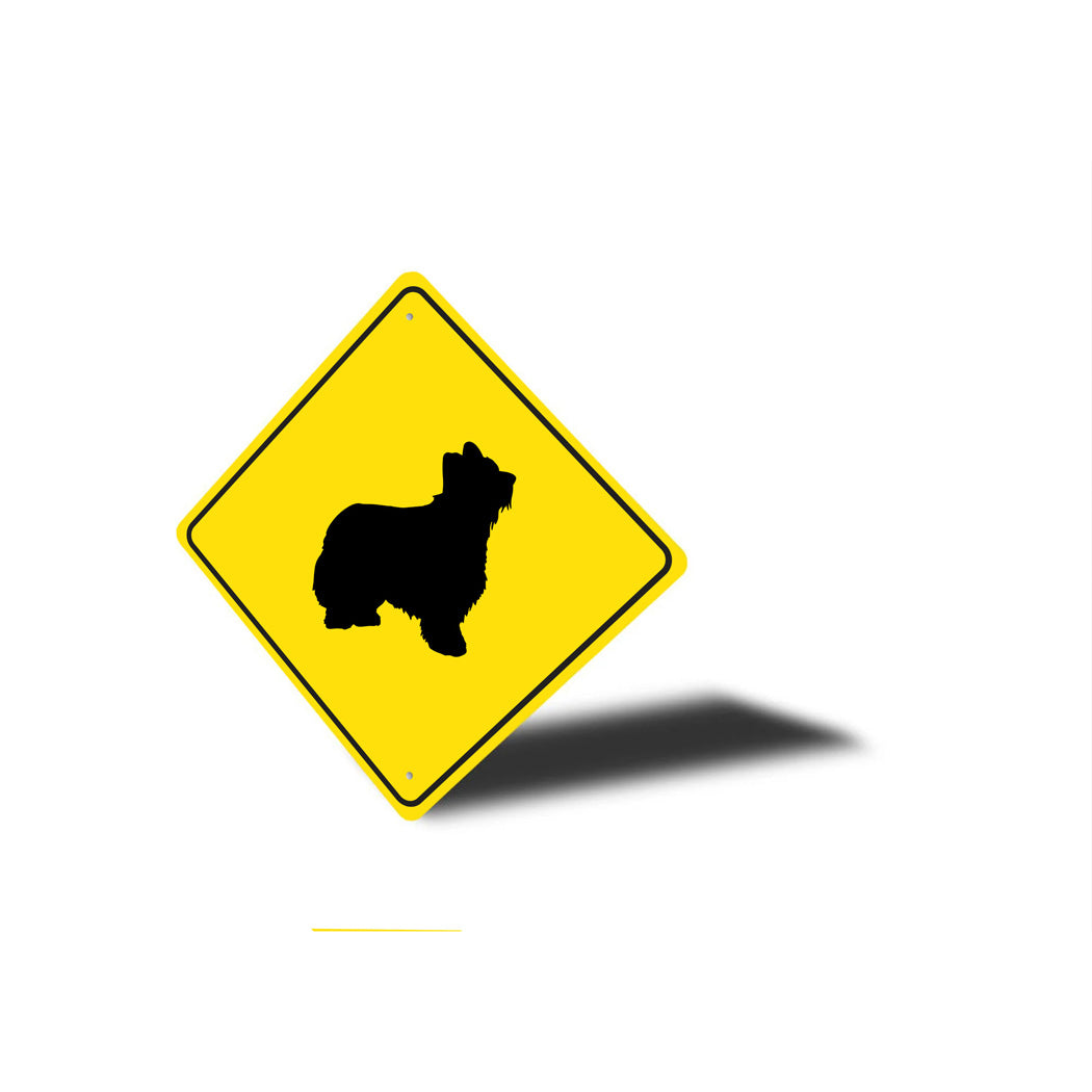 Briard Dog Diamond Sign