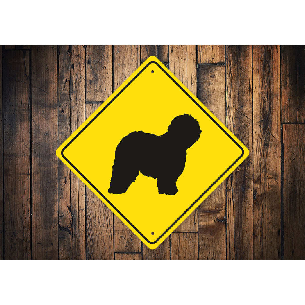 Old English Sheepdog Dog Diamond Sign