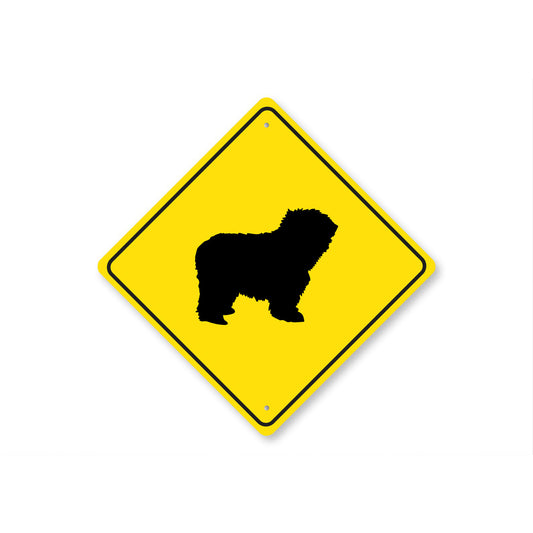 Polish Lowland Sheepdog Dog Diamond Sign