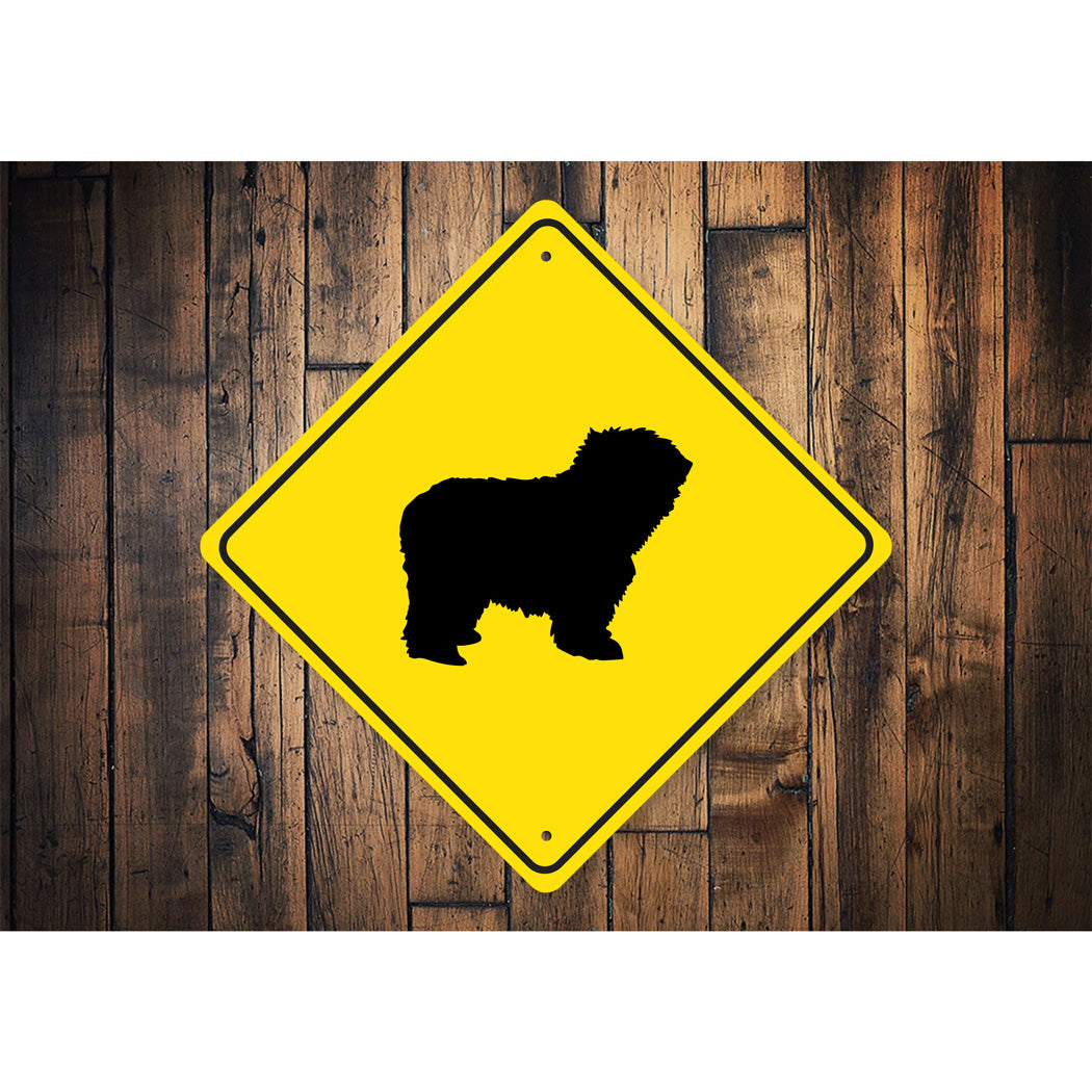 Polish Lowland Sheepdog Dog Diamond Sign