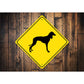 Saluki Dog Diamond Sign