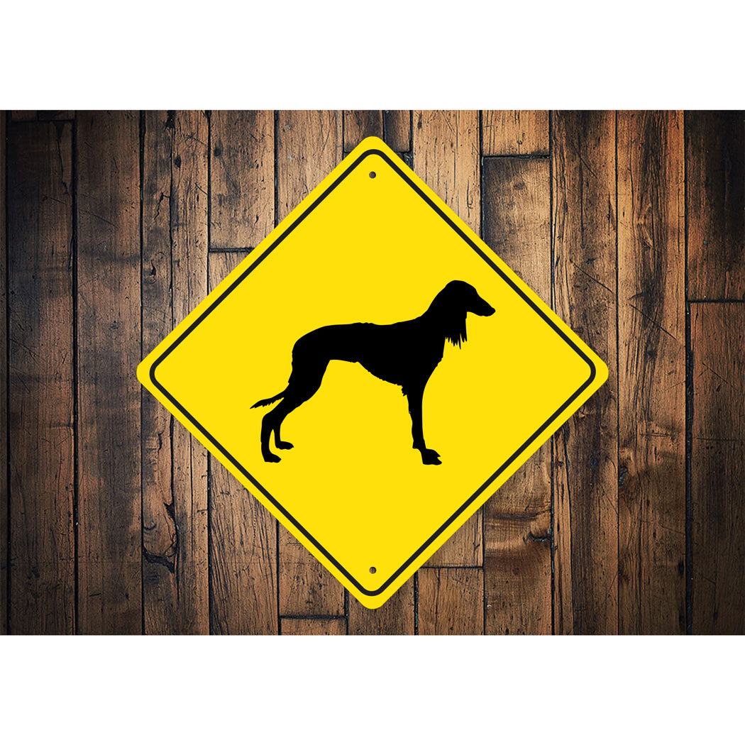 Saluki Dog Diamond Sign