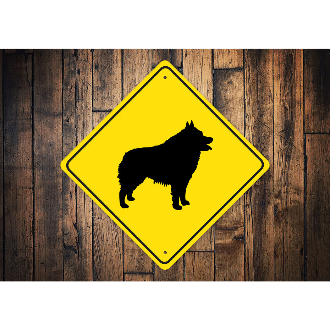 Schipperke Dog Diamond Sign