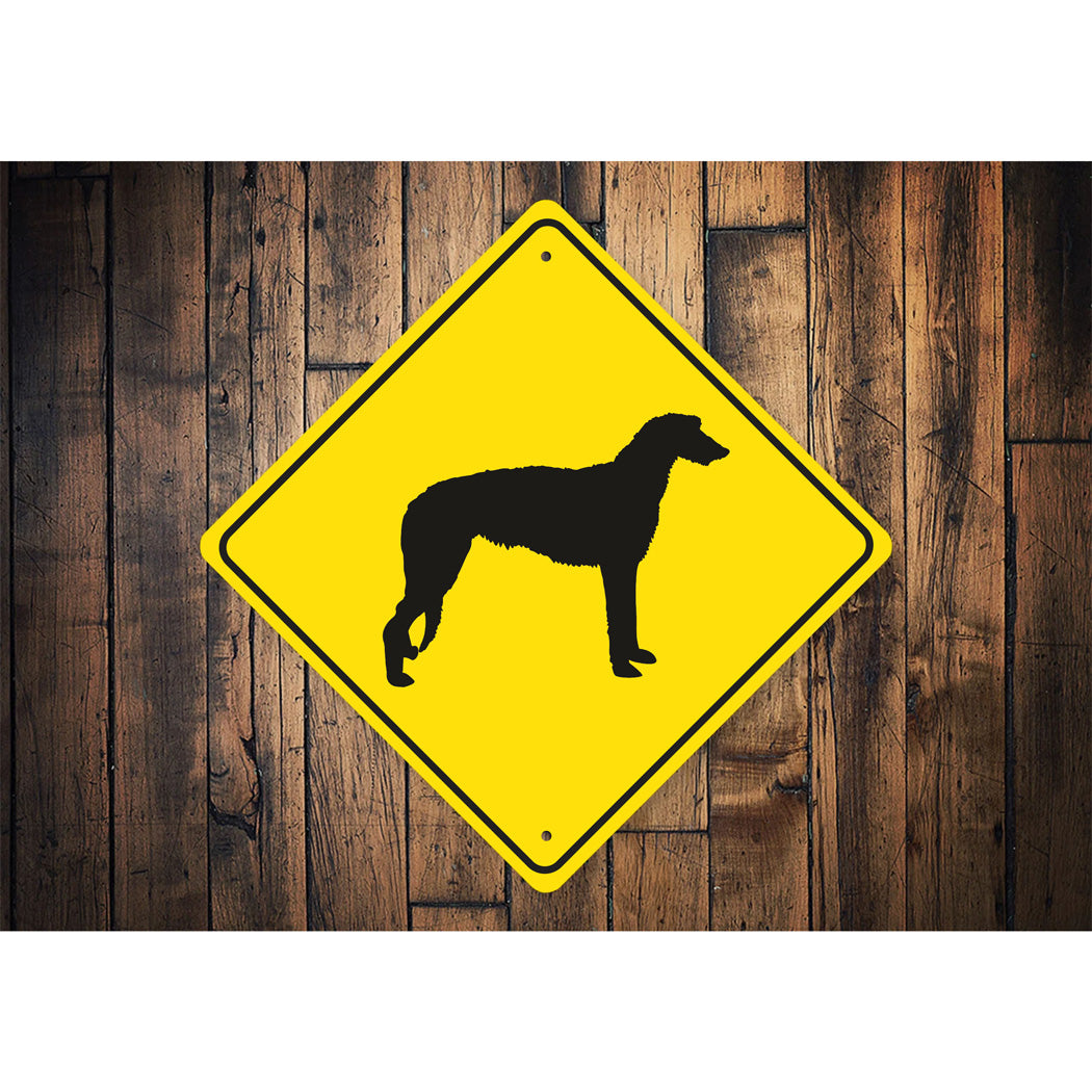 Scottish Deerhound Dog Diamond Sign