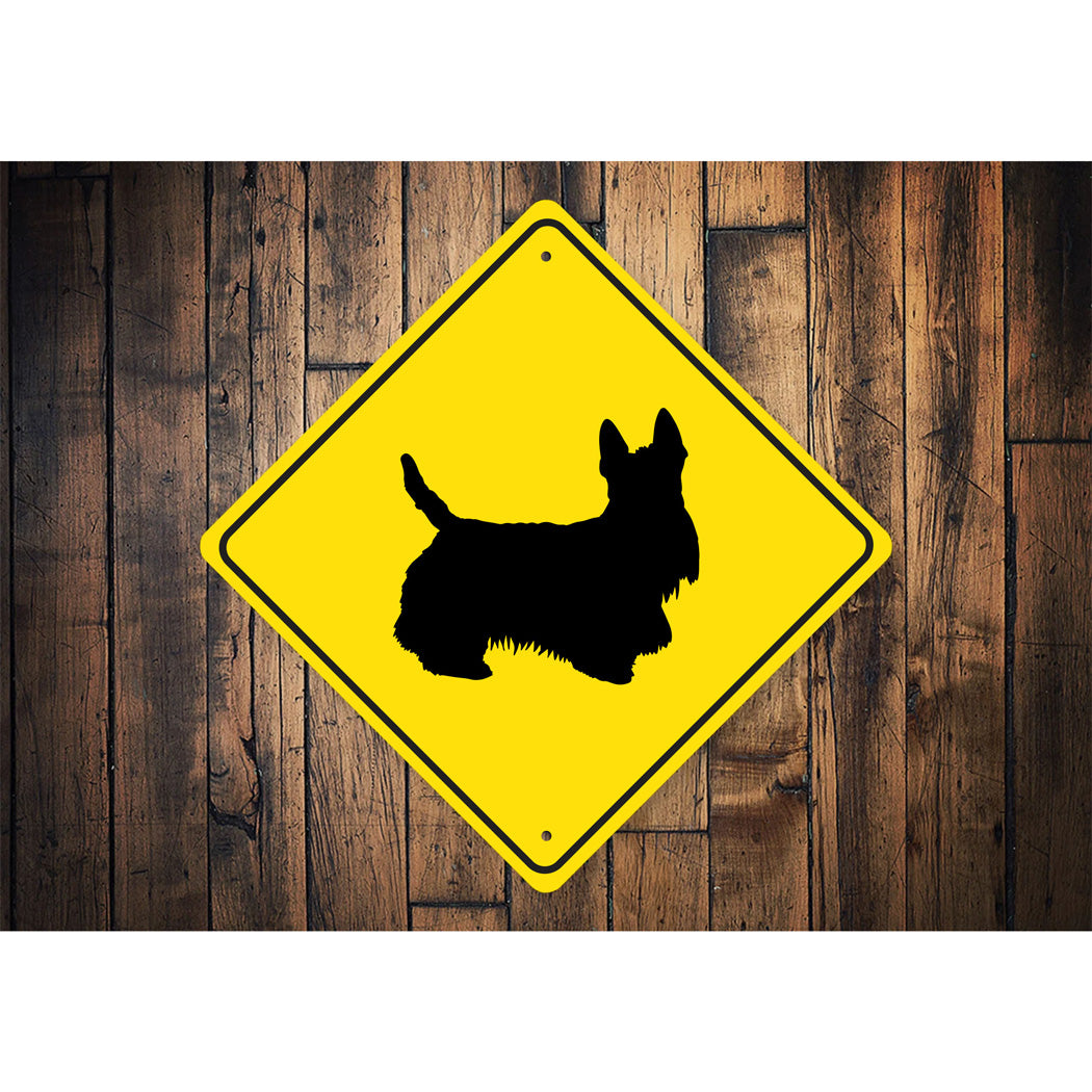 Scottish Terrier Dog Diamond Sign