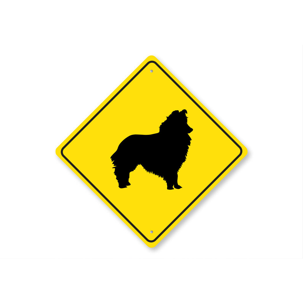 Shetland Sheepdog Dog Diamond Sign