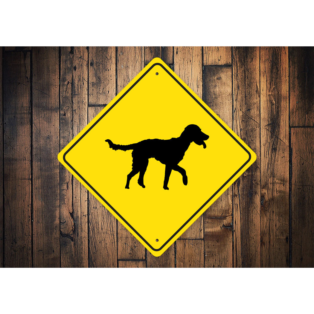 Small Munsterland Pointer Dog Diamond Sign