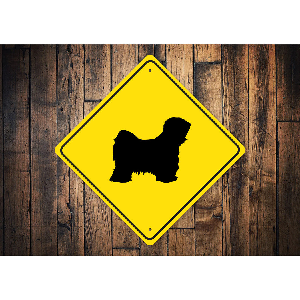 Tibetan Terrier Dog Diamond Sign