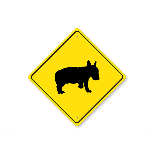 Bull Terrier Dog Diamond Sign