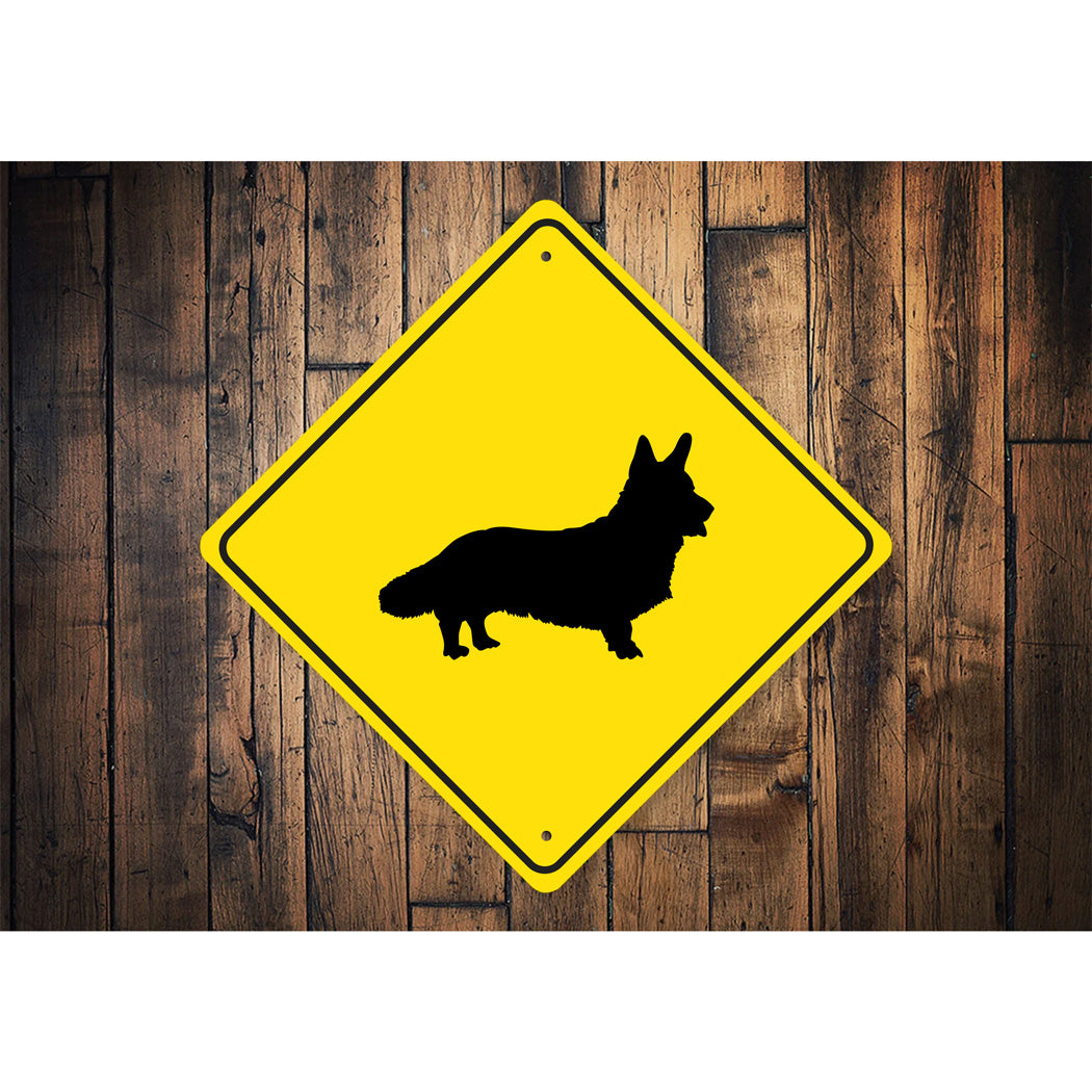 Cardigan Welsh Corgi Dog Diamond Sign