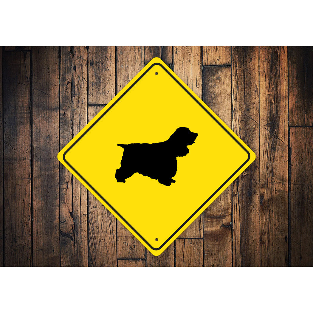 Cocker Spaniel Dog Diamond Sign