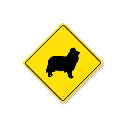 Collie Dog Diamond Sign
