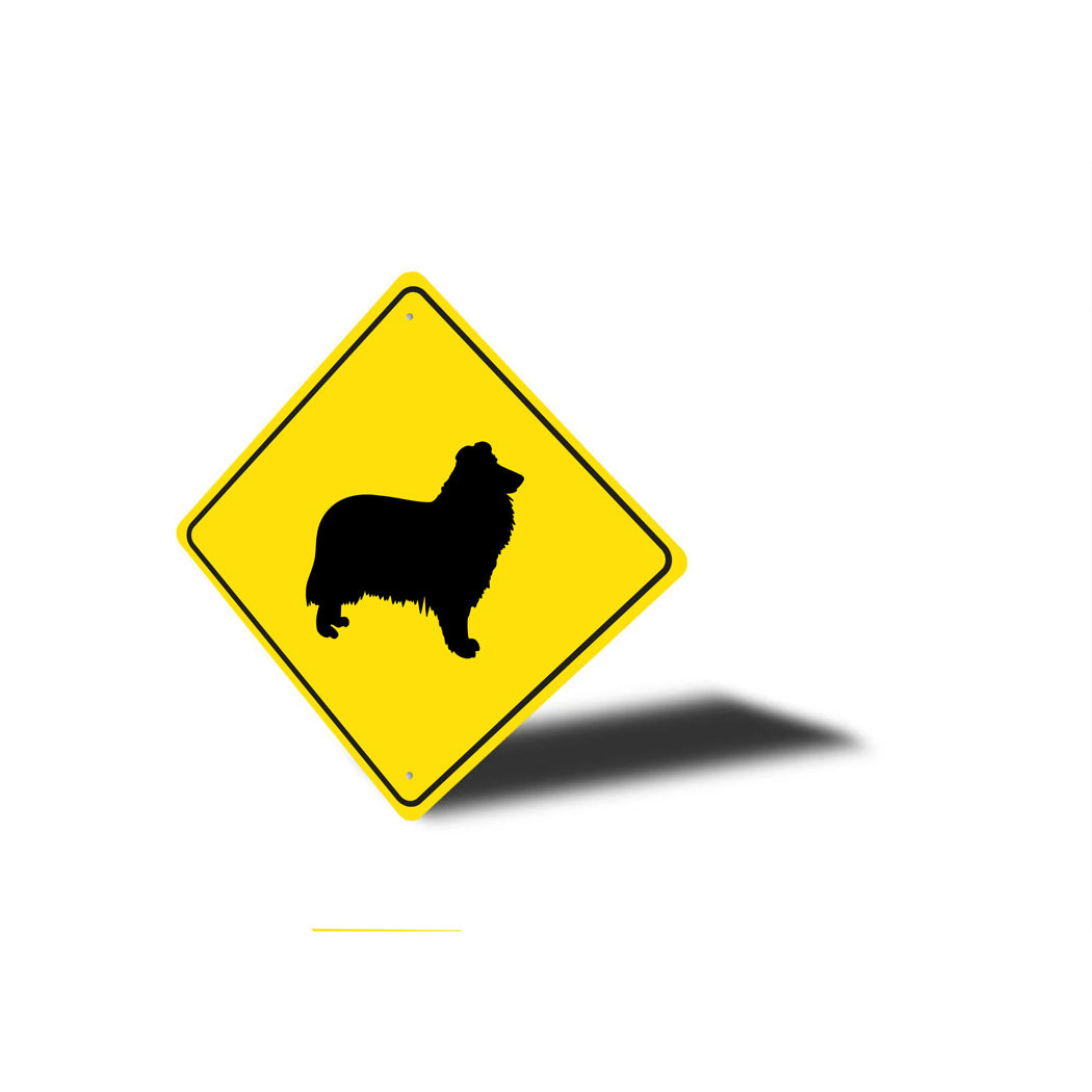 Collie Dog Diamond Sign