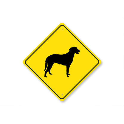 Curly-Coated Retriever Dog Diamond Sign