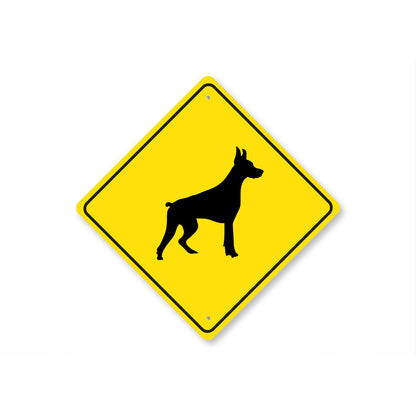 Doberman Pinscher Dog Diamond Sign