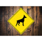 Doberman Pinscher Dog Diamond Sign