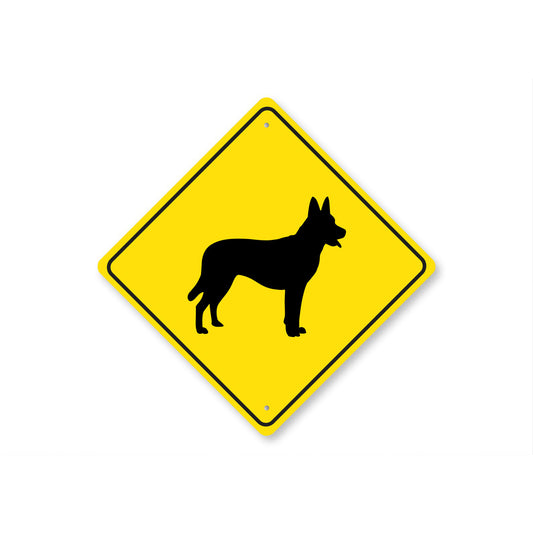Dutch Sheperd Dog Diamond Sign