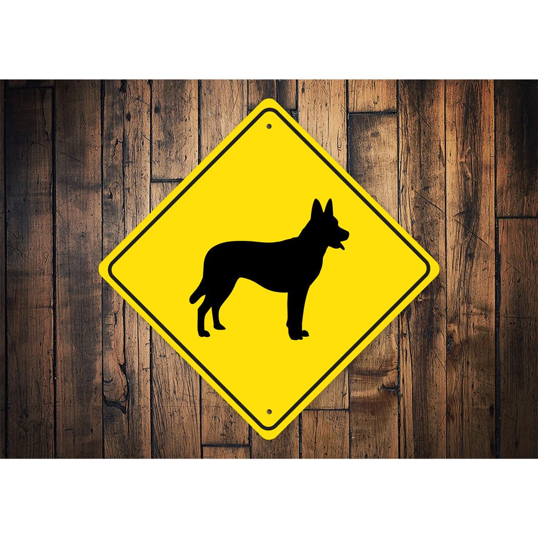 Dutch Sheperd Dog Diamond Sign
