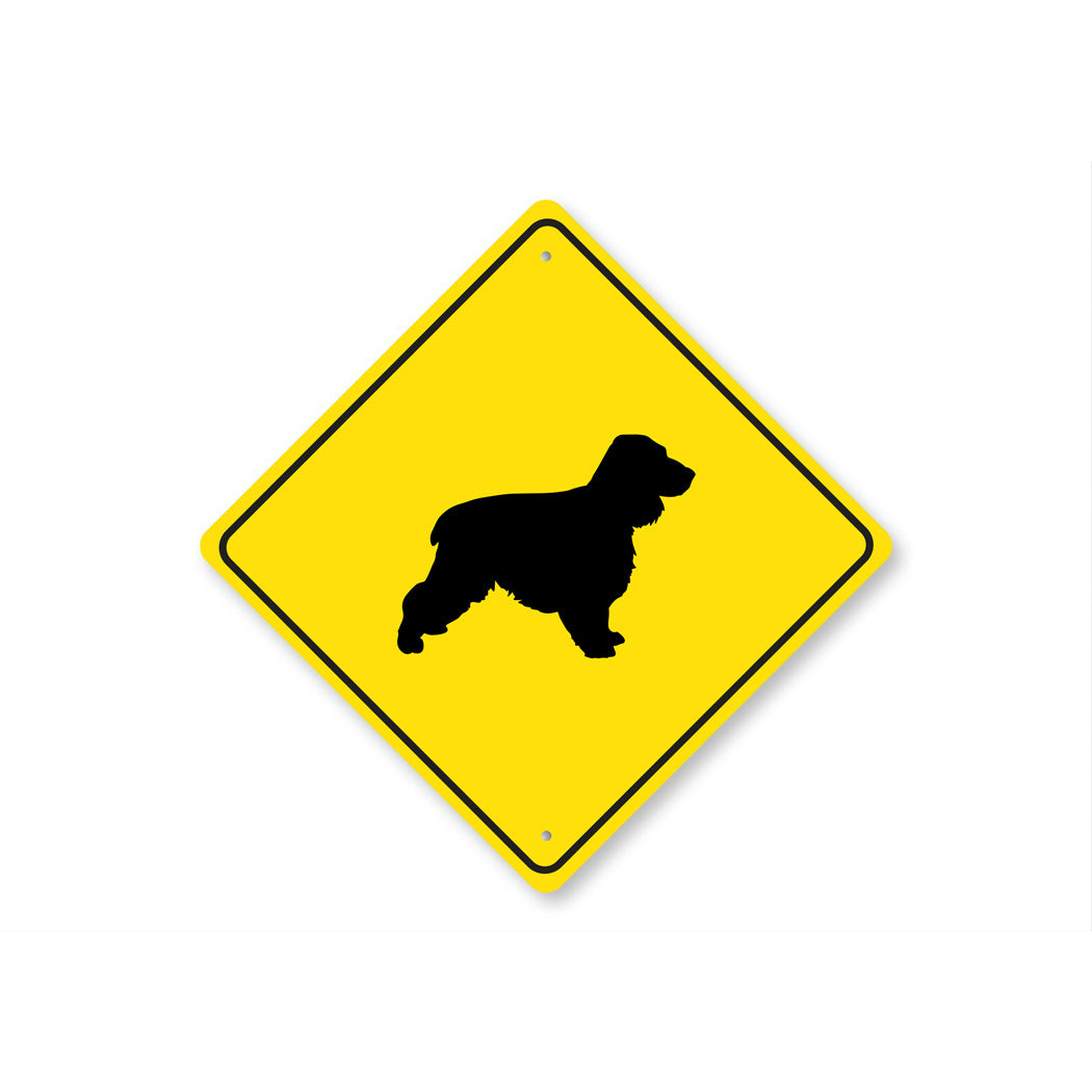 English Cocker Spaniel Dog Diamond Sign