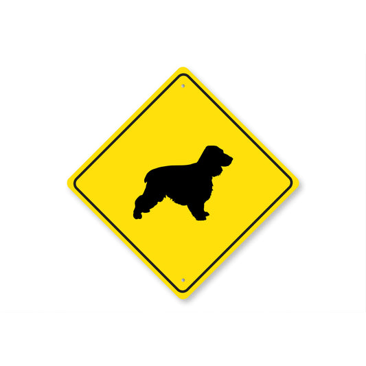 English Cocker Spaniel Dog Diamond Sign