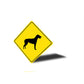English Foxhound Dog Diamond Sign