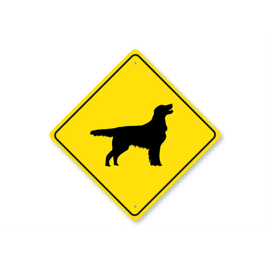 Flat-Coated Retriever Dog Diamond Sign