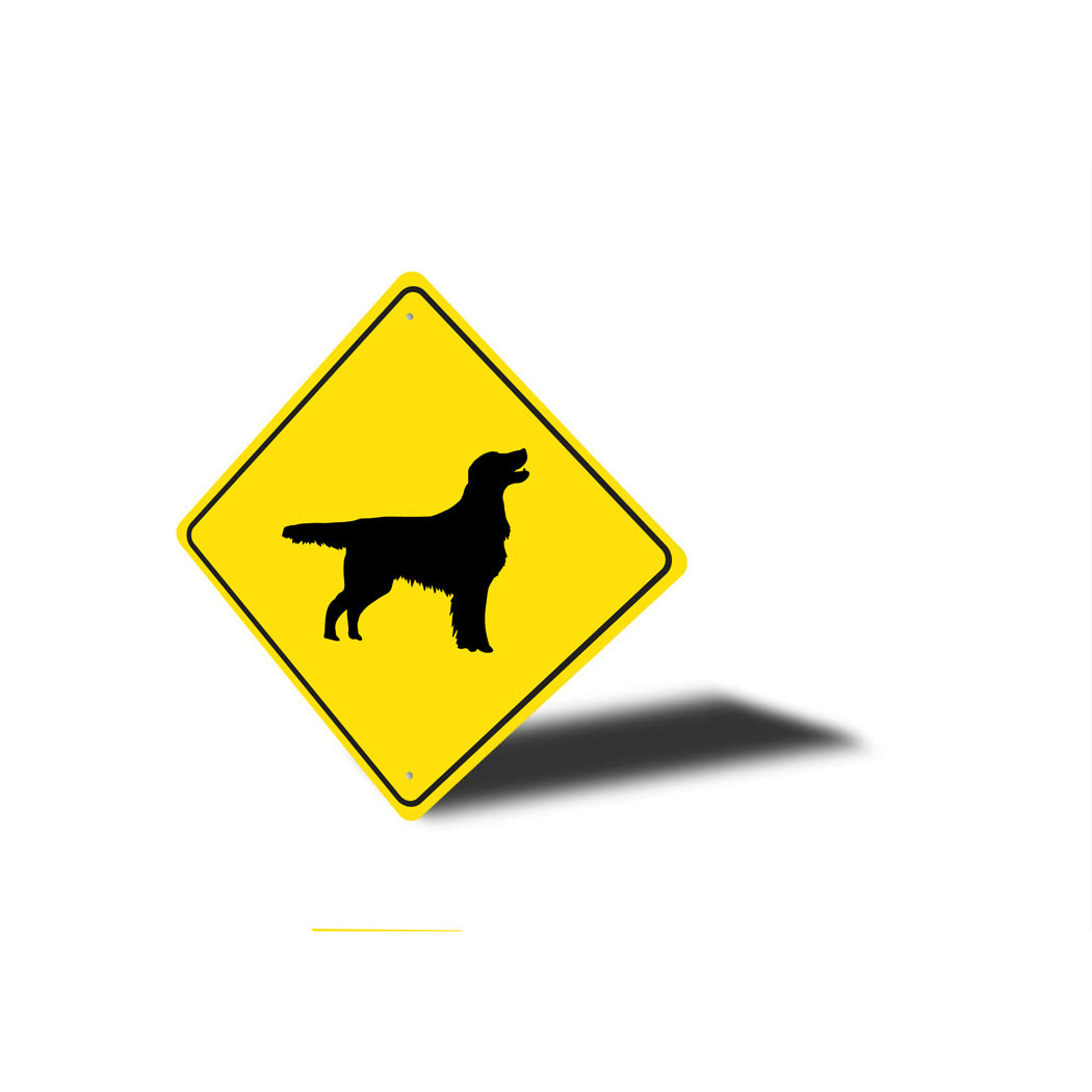 Flat-Coated Retriever Dog Diamond Sign