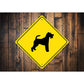 Fox Terrier Dog Diamond Sign