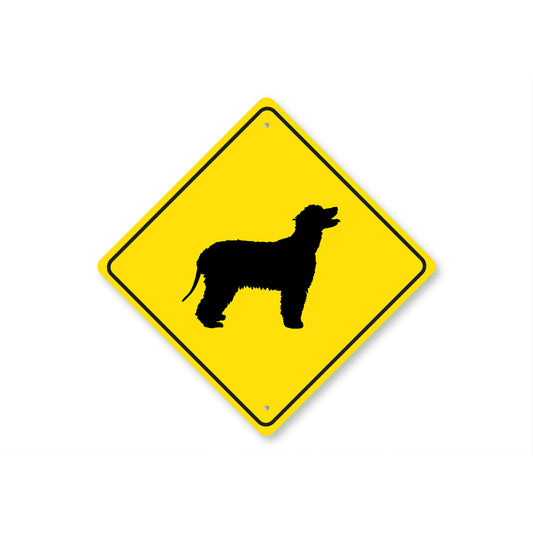 Irish Water Spaniel Dog Diamond Sign