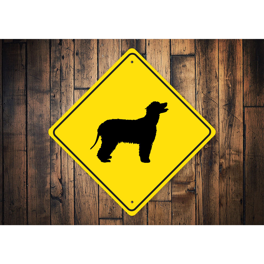 Irish Water Spaniel Dog Diamond Sign
