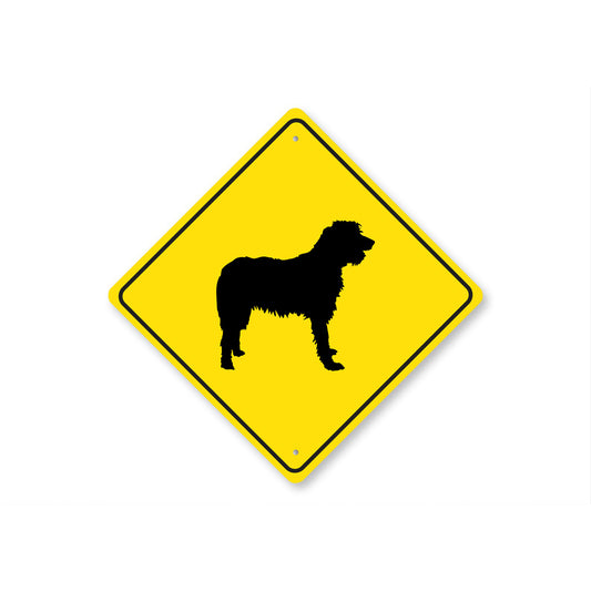 Irish Wolfhound Dog Diamond Sign