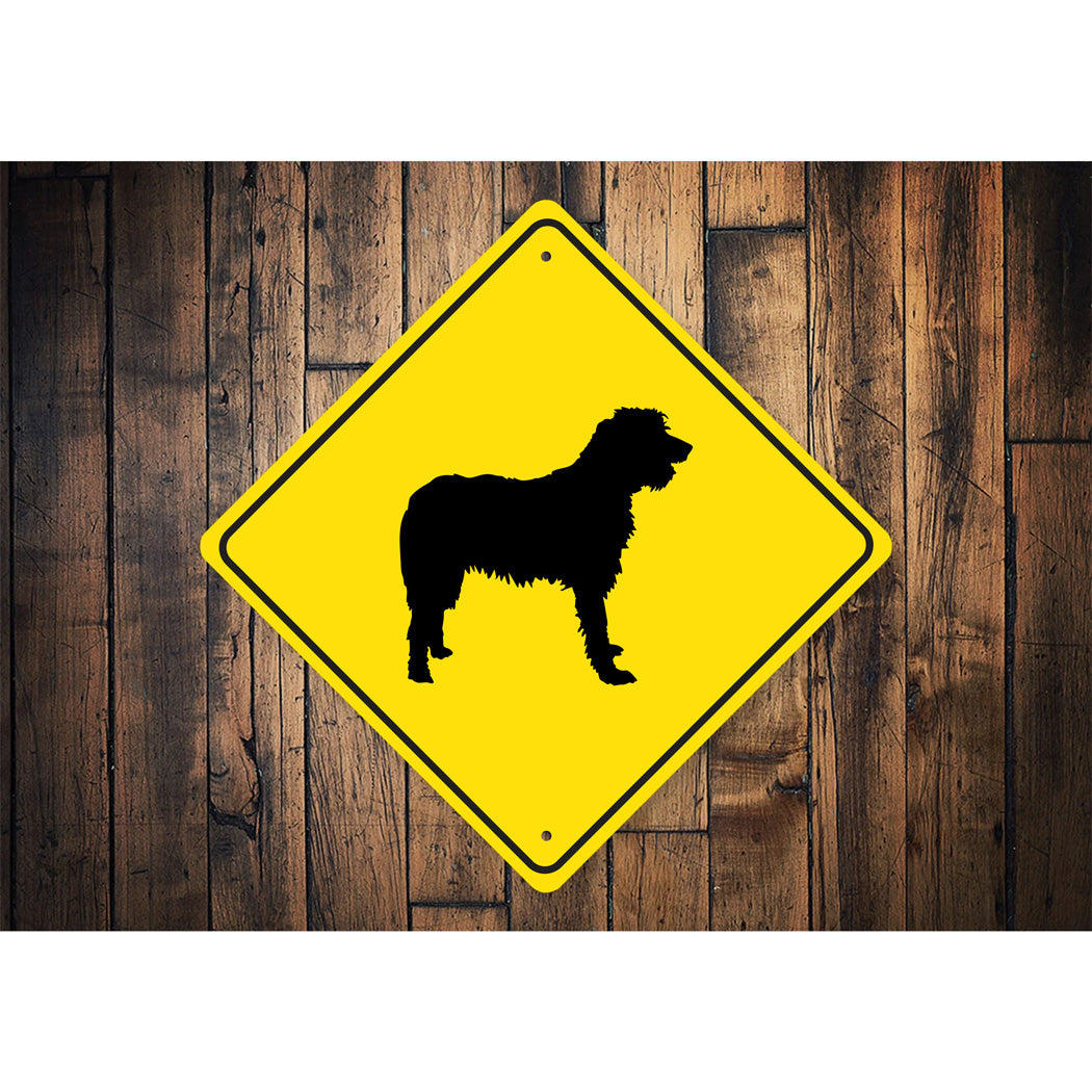 Irish Wolfhound Dog Diamond Sign
